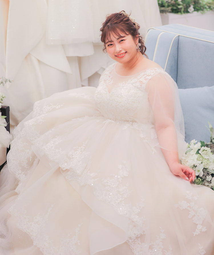 花嫁の特権「かわいい」をいっぱい浴びるドレス｜大きいサイズの ...